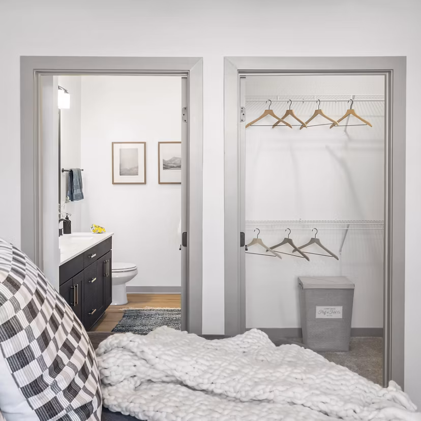 bedroom at The Parker Apartments