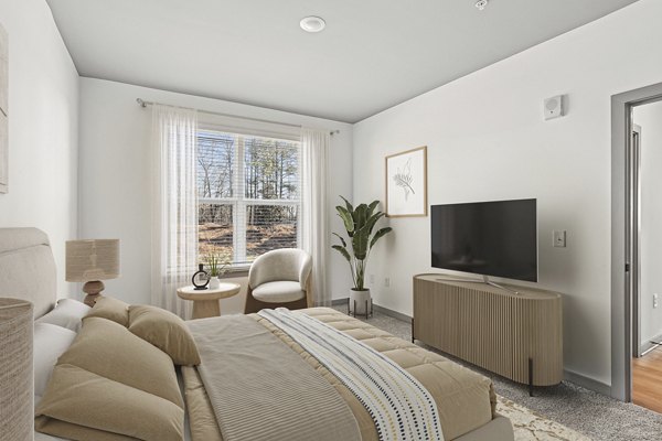 bedroom at The Parker Apartments