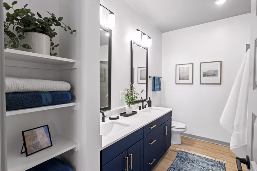 bathroom at The Parker Apartments