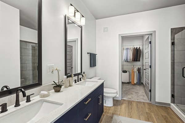 bathroom at The Parker Apartments