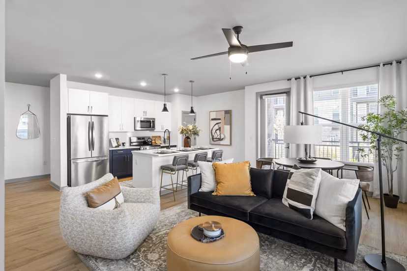 living room at The Parker Apartments