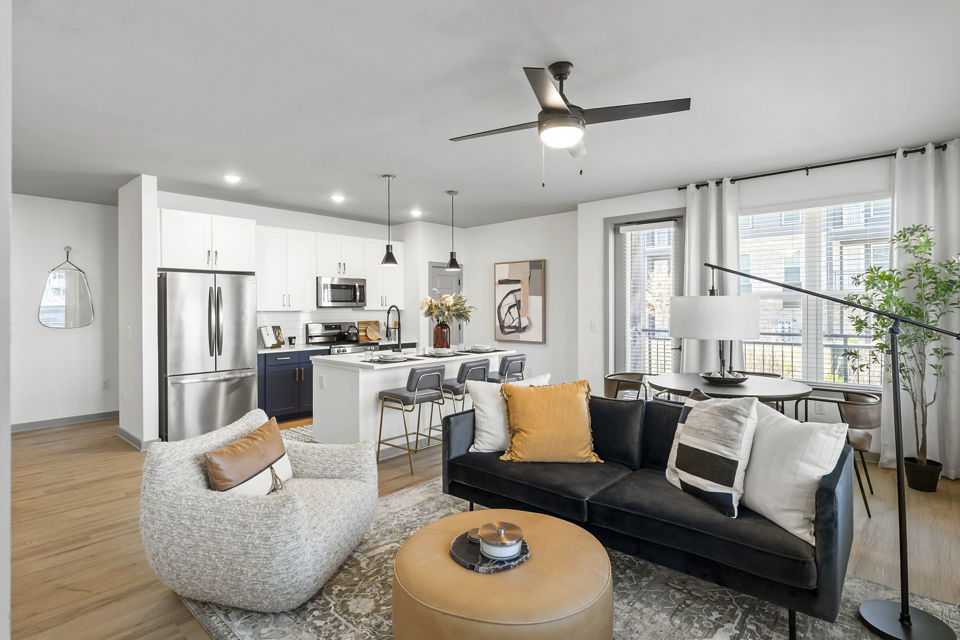 living room at The Parker Apartments