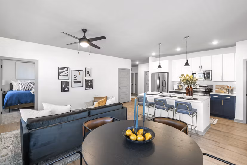 living room at The Parker Apartments