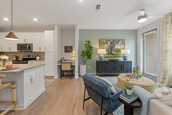 living room at Populus Pooler Apartments 