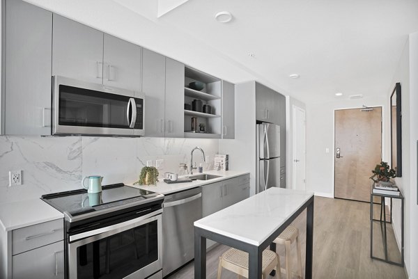 Kitchen at Denizen Apartments 