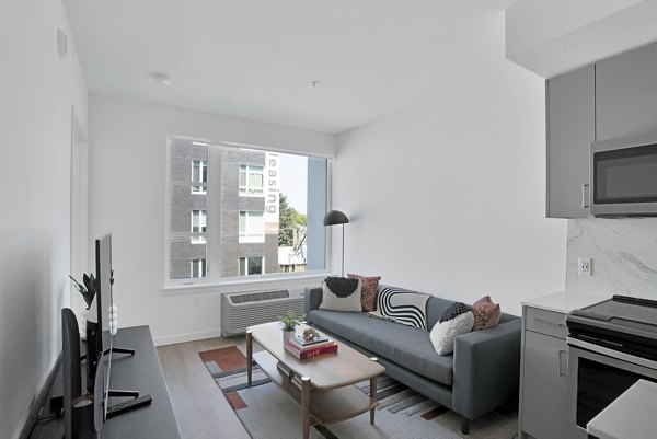 living room at Denizen Apartments 