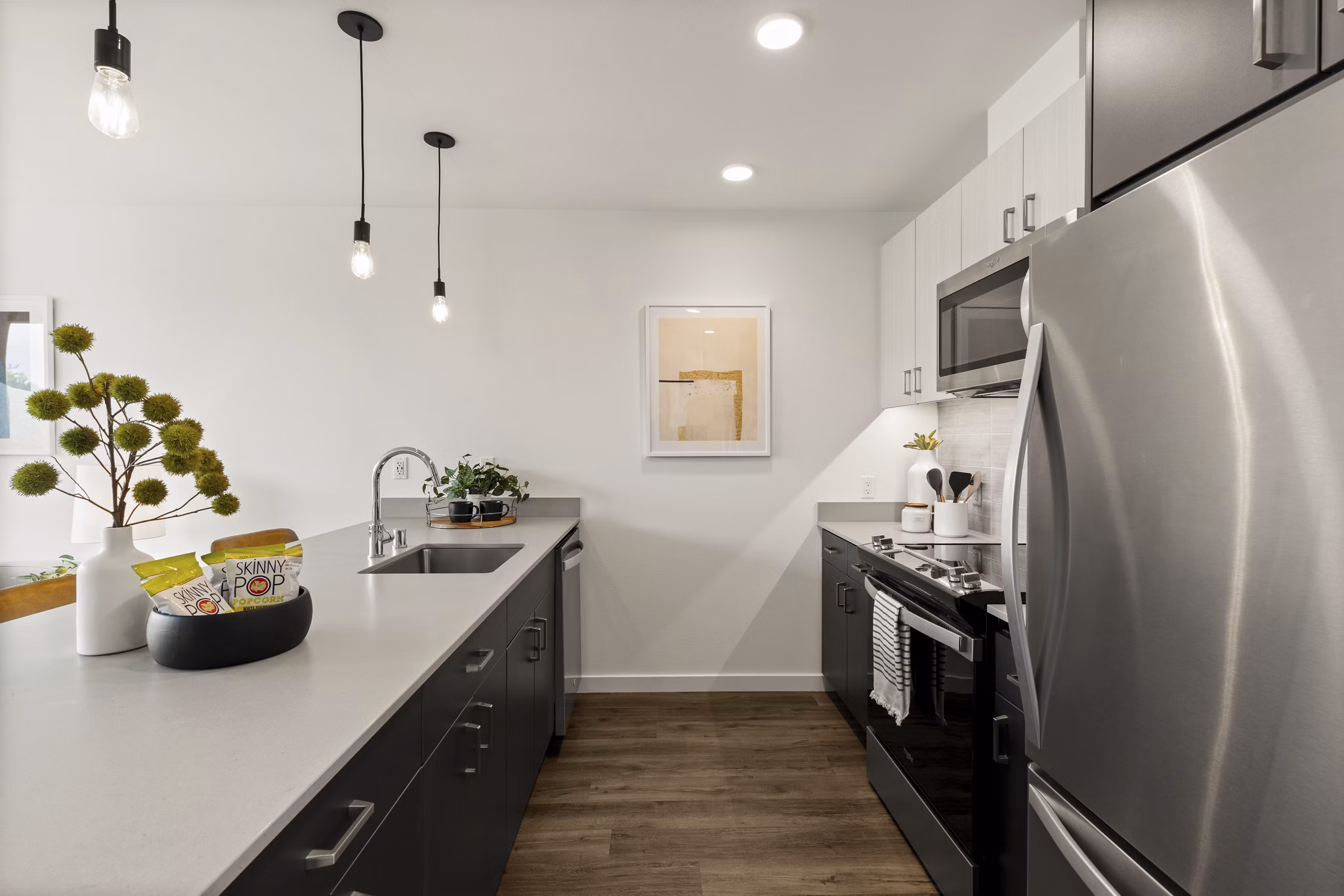 kitchen at Axle Apartments