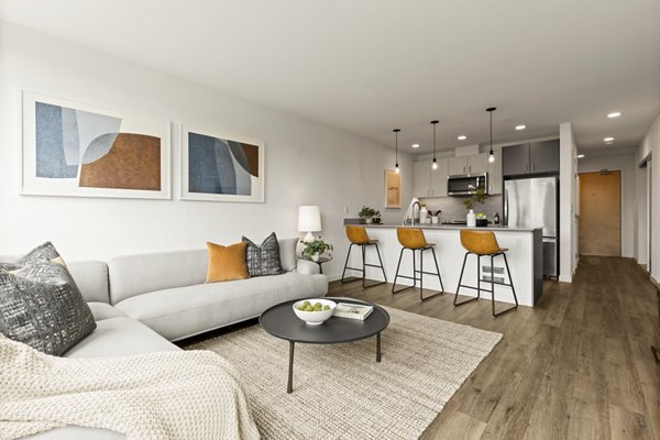 living room at Axle Apartments