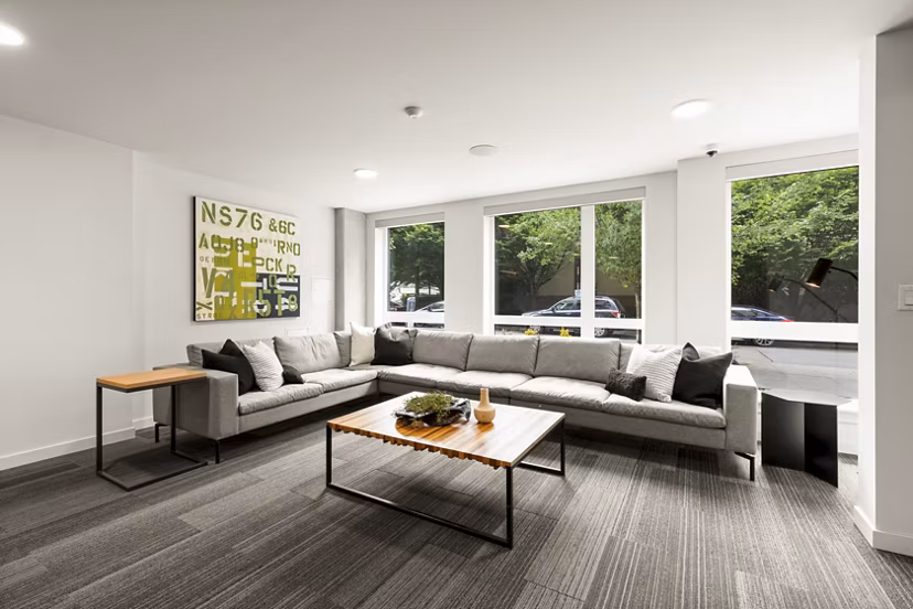 living room at Axle Apartments