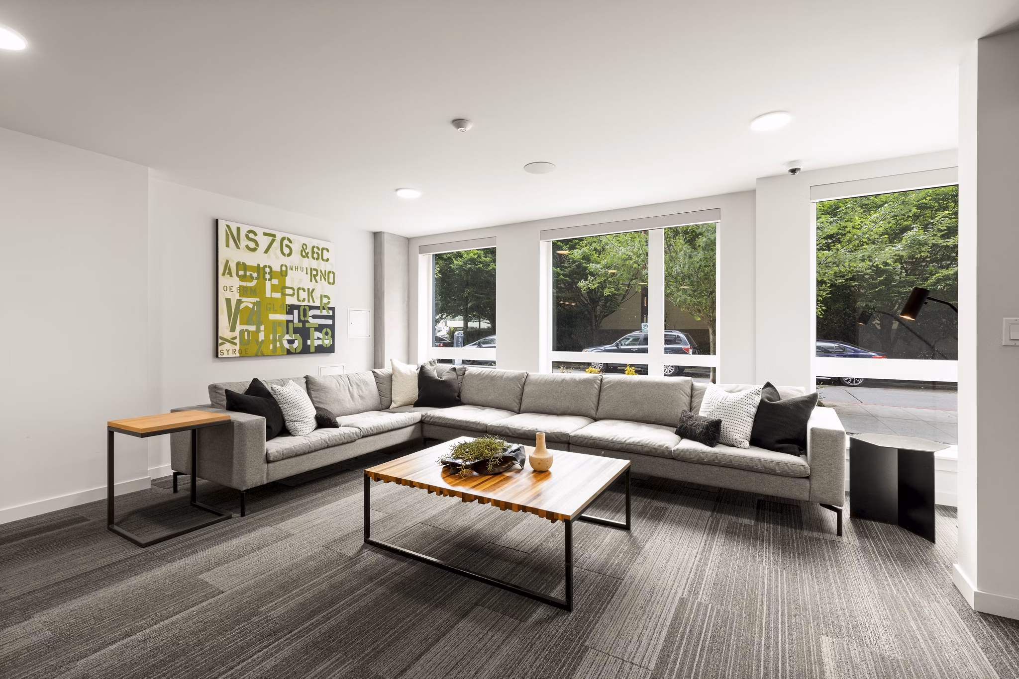 living room at Axle Apartments