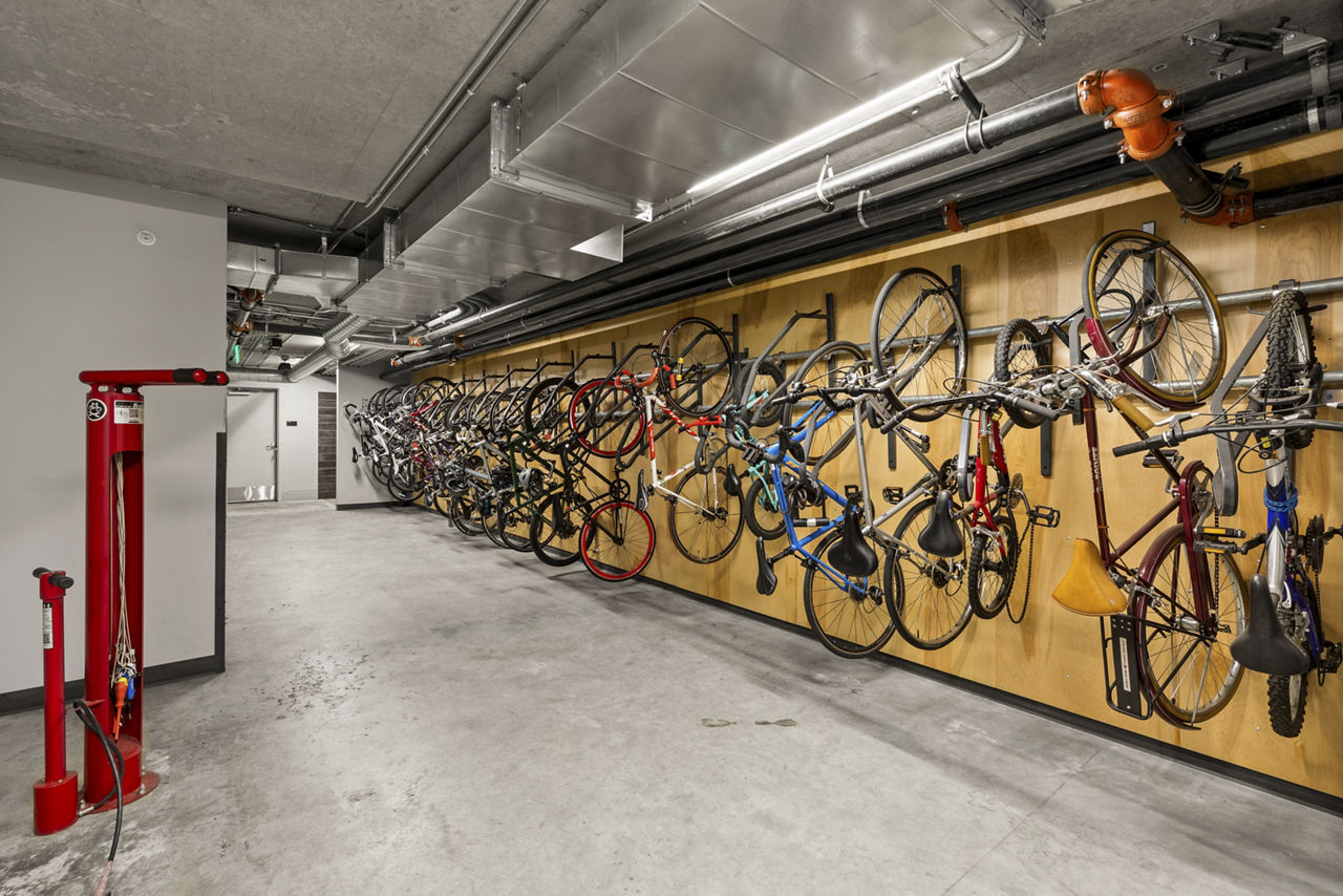 Bike room at Axle