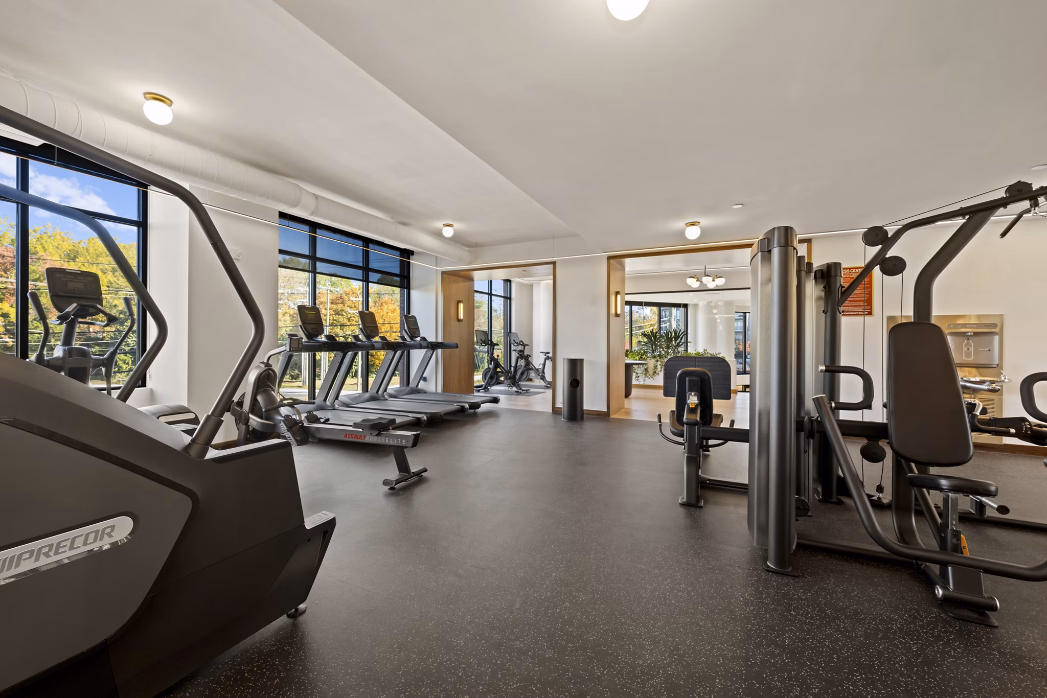 fitness center at Cullman House Apartments
