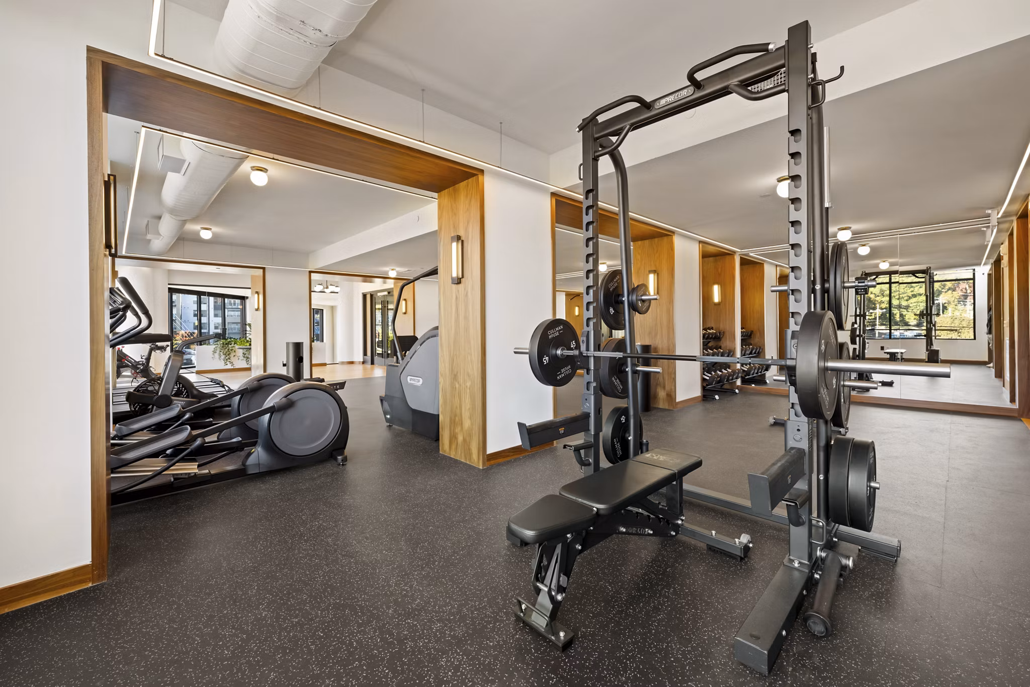 fitness center at Cullman House Apartments
