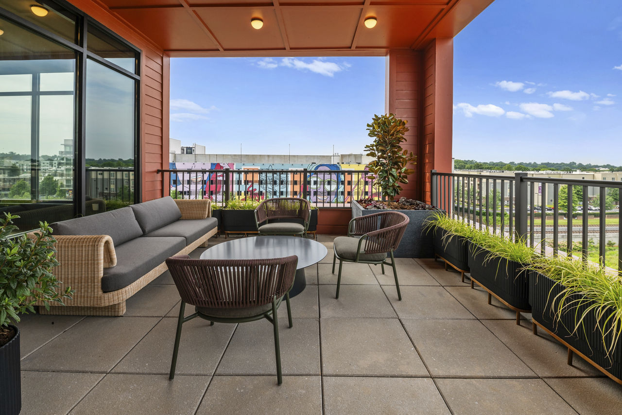 Roof deck at Cullman House Apartments