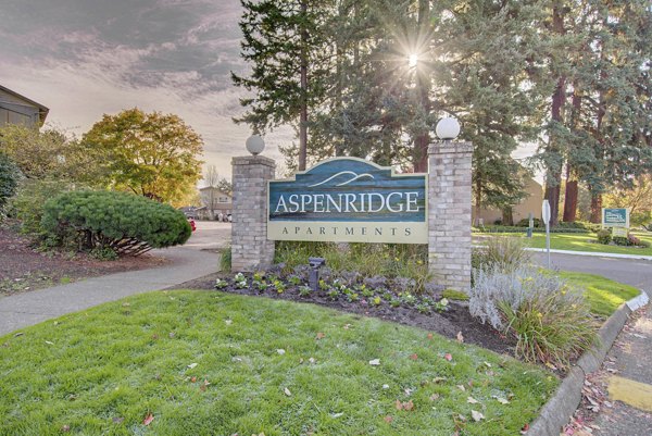 signage at Aspenridge Apartments