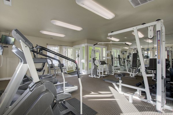 fitness center at Aspenridge Apartments