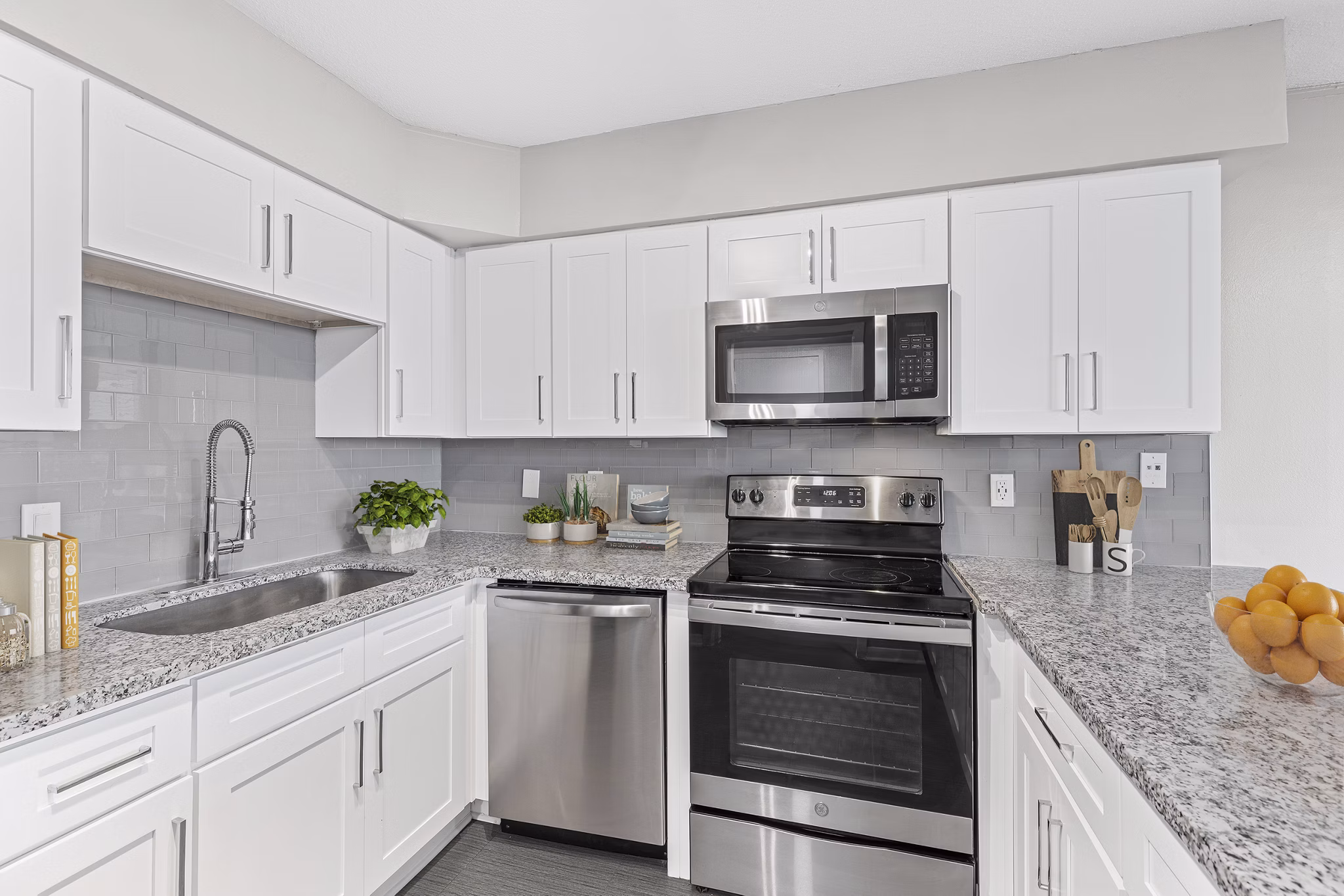 kitchen at Skyline at Kessler Apartments