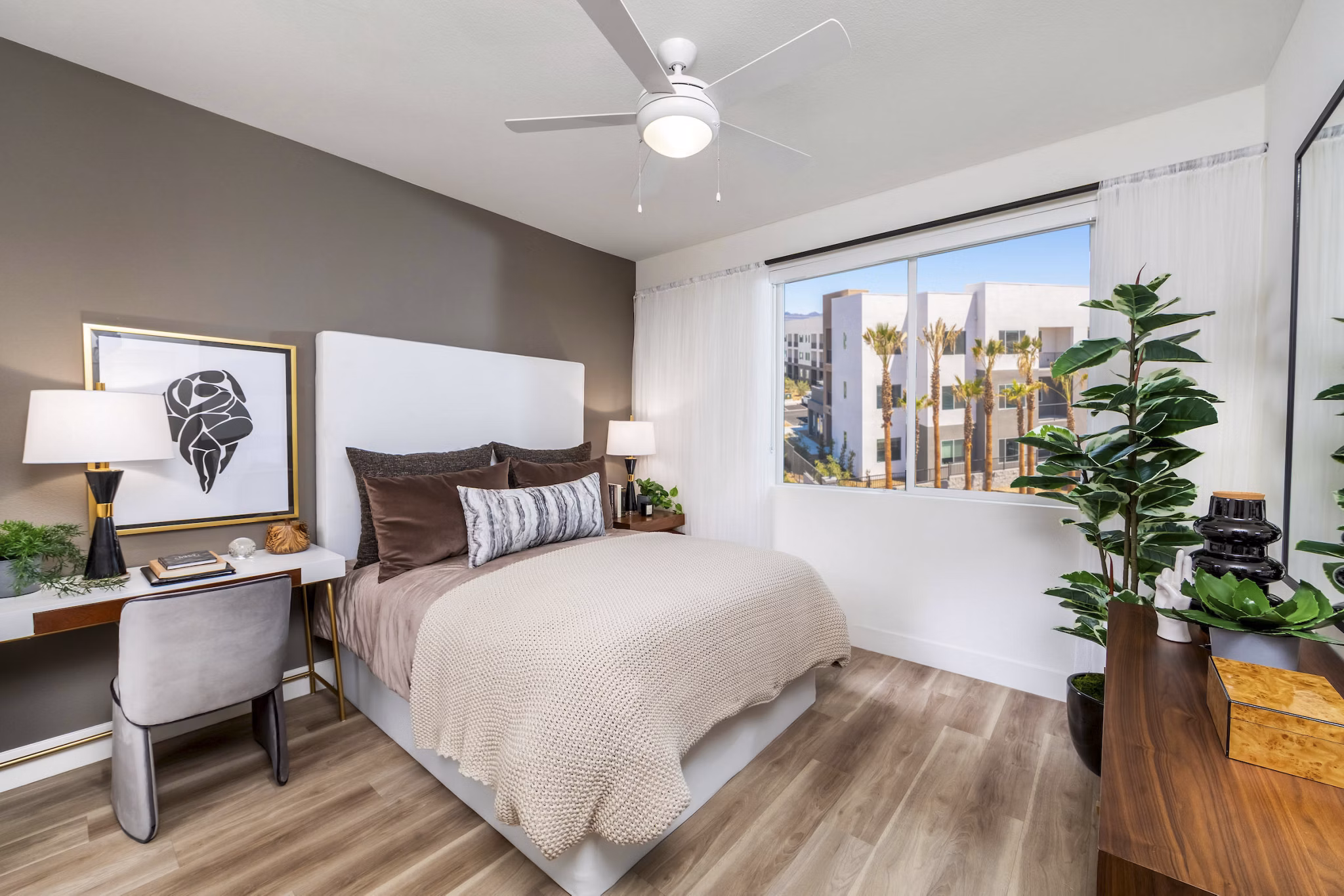 bedroom at Marlowe South Las Vegas Apartments