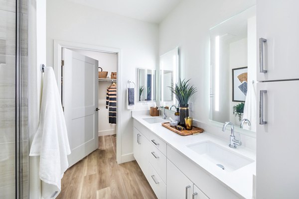 bathroom at Marlowe South Las Vegas Apartments