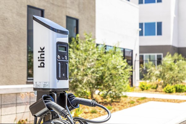 car charging station at Marlowe South Las Vegas Apartments