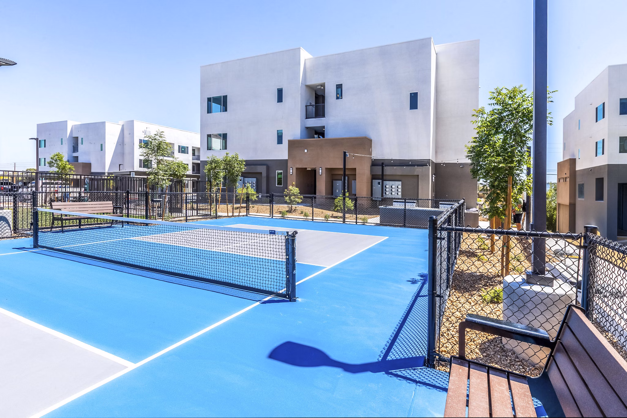 tennis court at Marlowe South Las Vegas Apartments