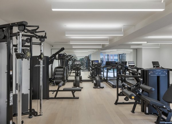 fitness center at The Driftway Apartments