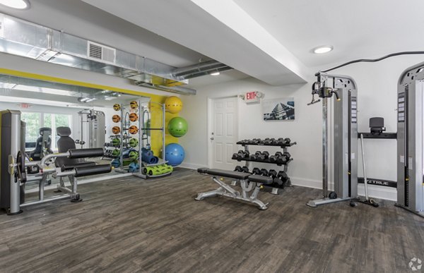 fitness center at Amberwood at Lochmere Apartments 