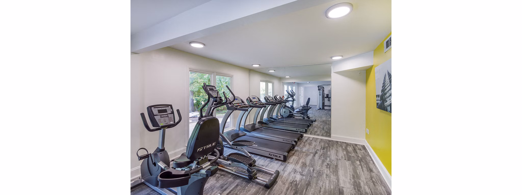 fitness center at Amberwood at Lochmere Apartments 