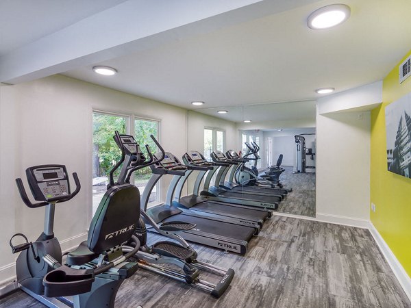 fitness center at Amberwood at Lochmere Apartments 