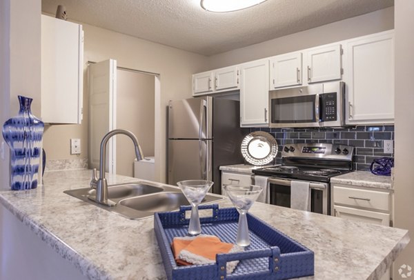 kitchen at Amberwood at Lochmere Apartments 