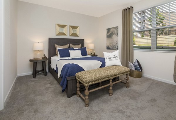bedroom at Aventine Apartments