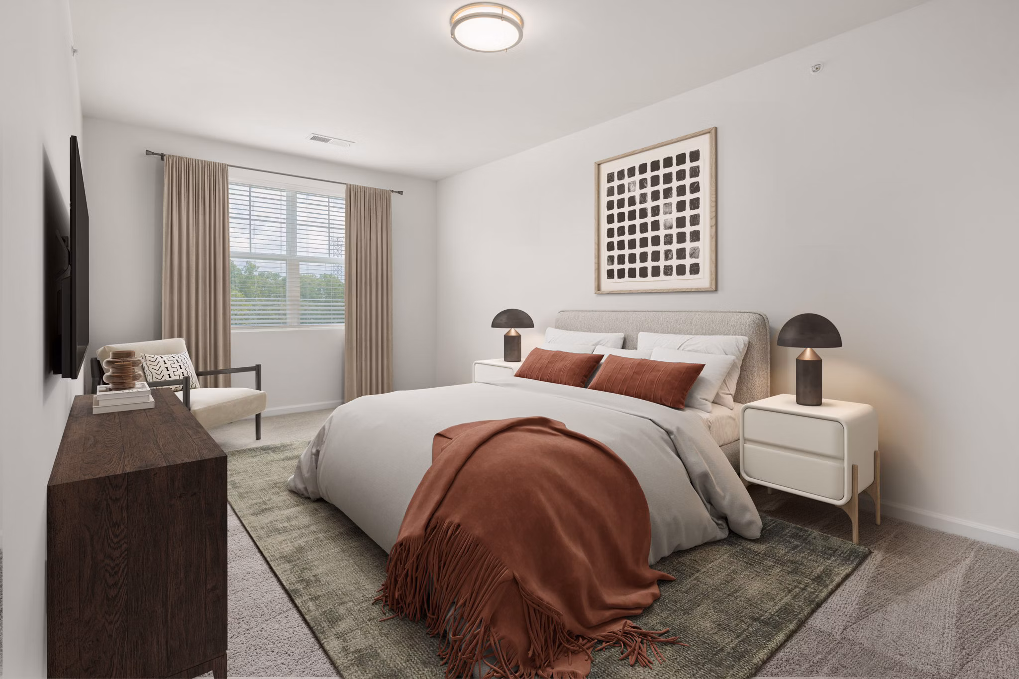 bedroom at Aventine Apartments