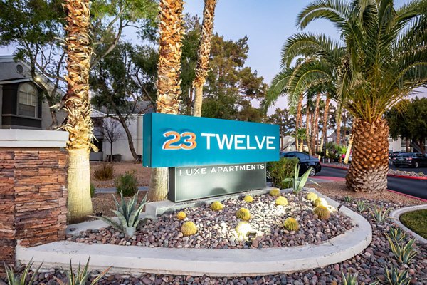signage at 23 Twelve Luxe Apartments Apartments
