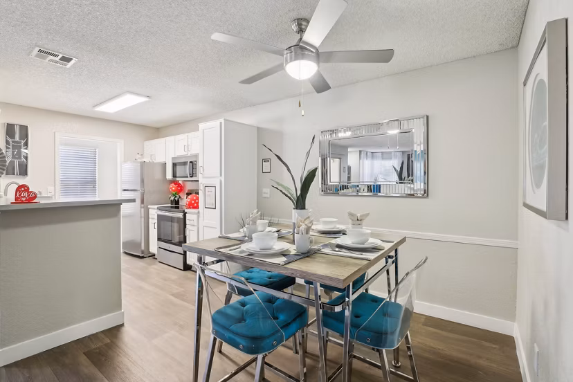 dining room at 23 Twelve Luxe Apartments Apartments