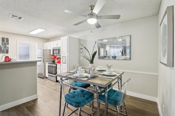dining room at 23 Twelve Luxe Apartments Apartments