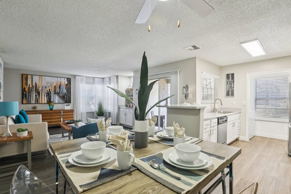 dining room at 23 Twelve Luxe Apartments Apartments