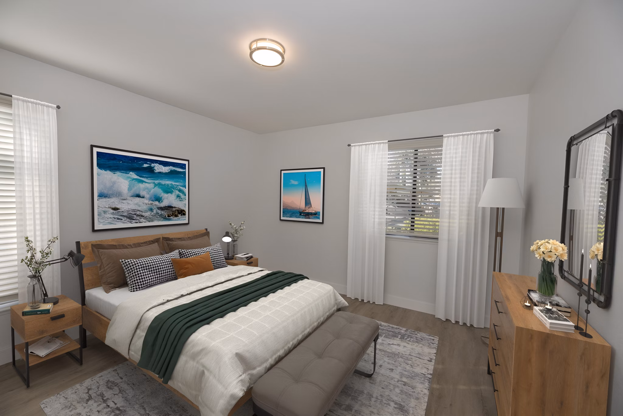 bedroom at The Fairmont Apartments