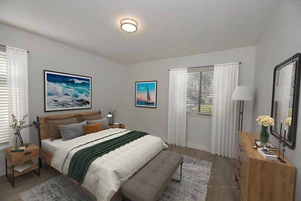 bedroom at The Fairmont Apartments