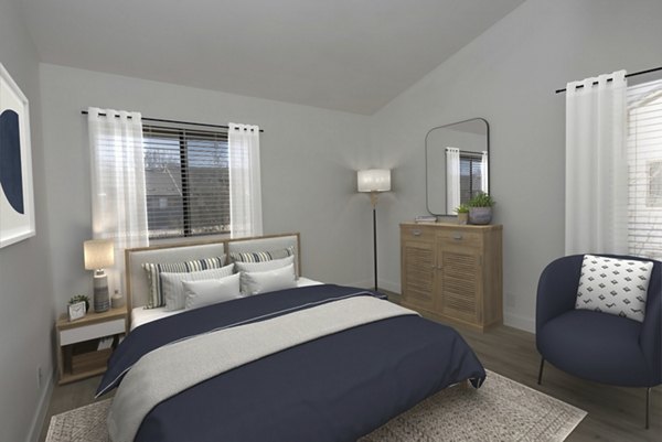 bedroom at The Fairmont Apartments
