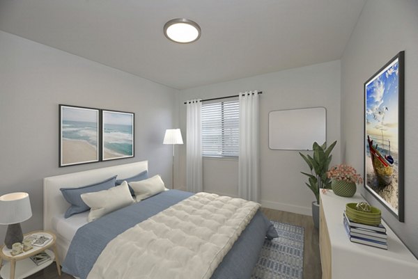 bedroom at The Fairmont Apartments