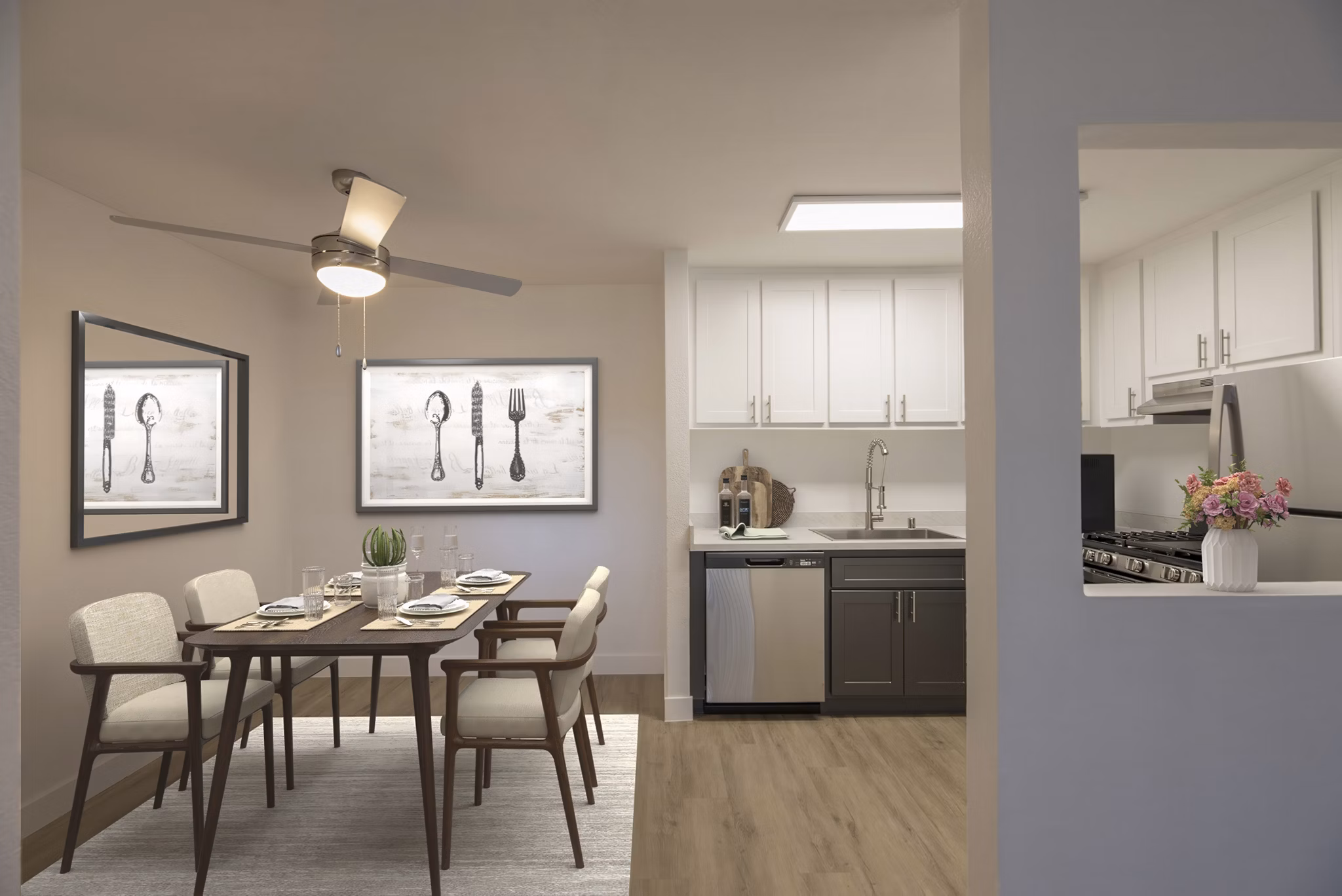dining area at The Fairmont Apartments