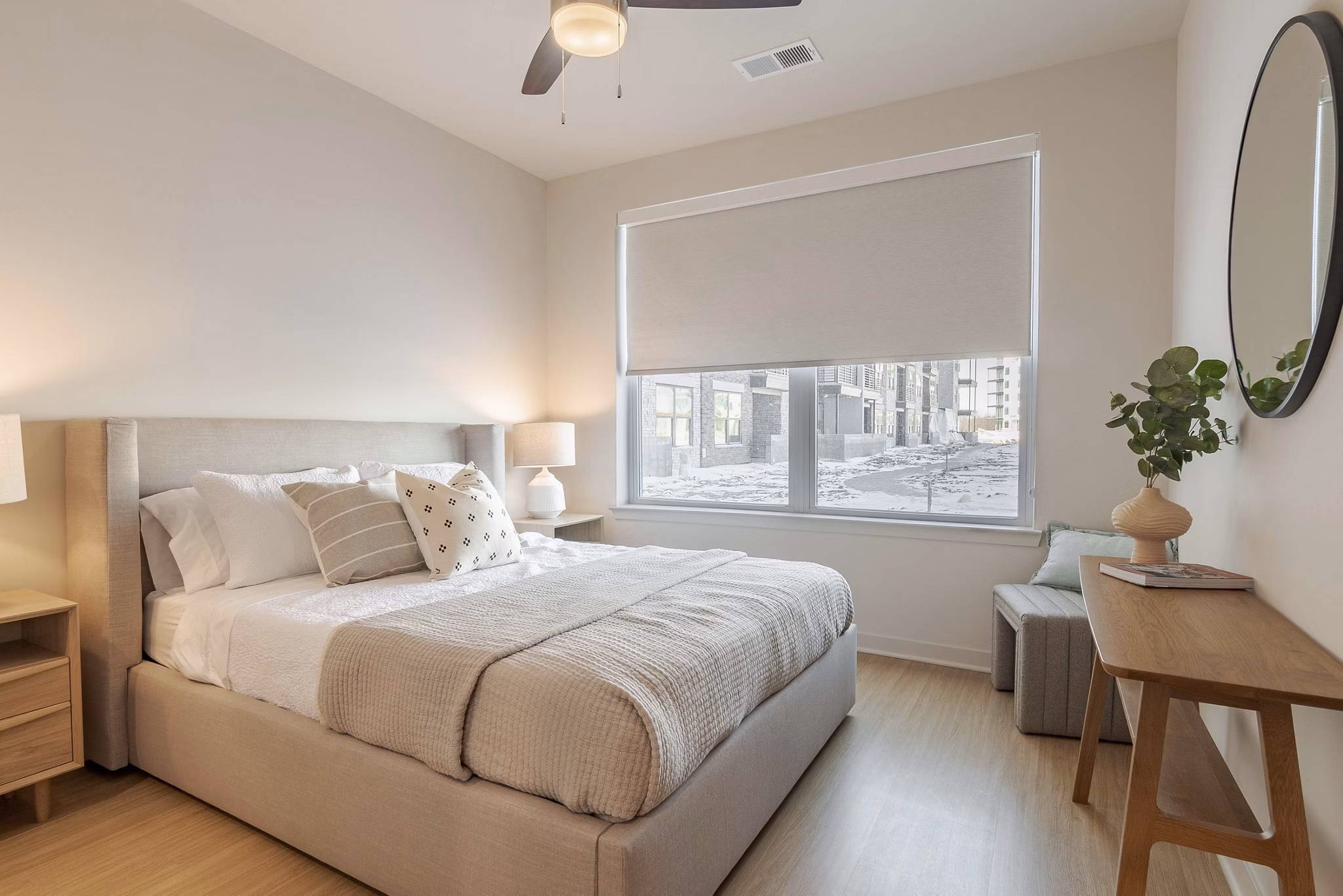 bedroom at Reflections Apartments