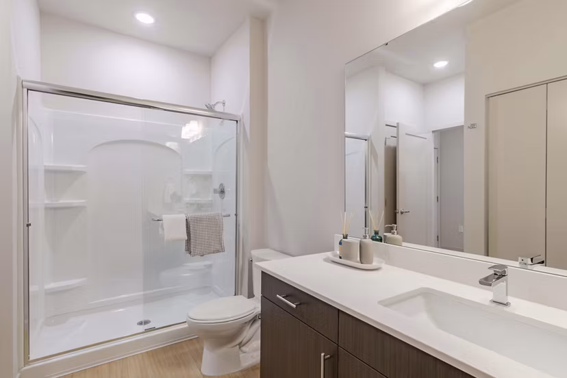 bathroom at Reflections Apartments
