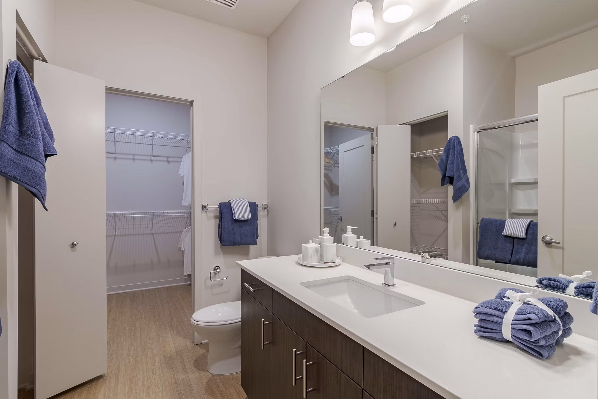 bathroom at Reflections Apartments