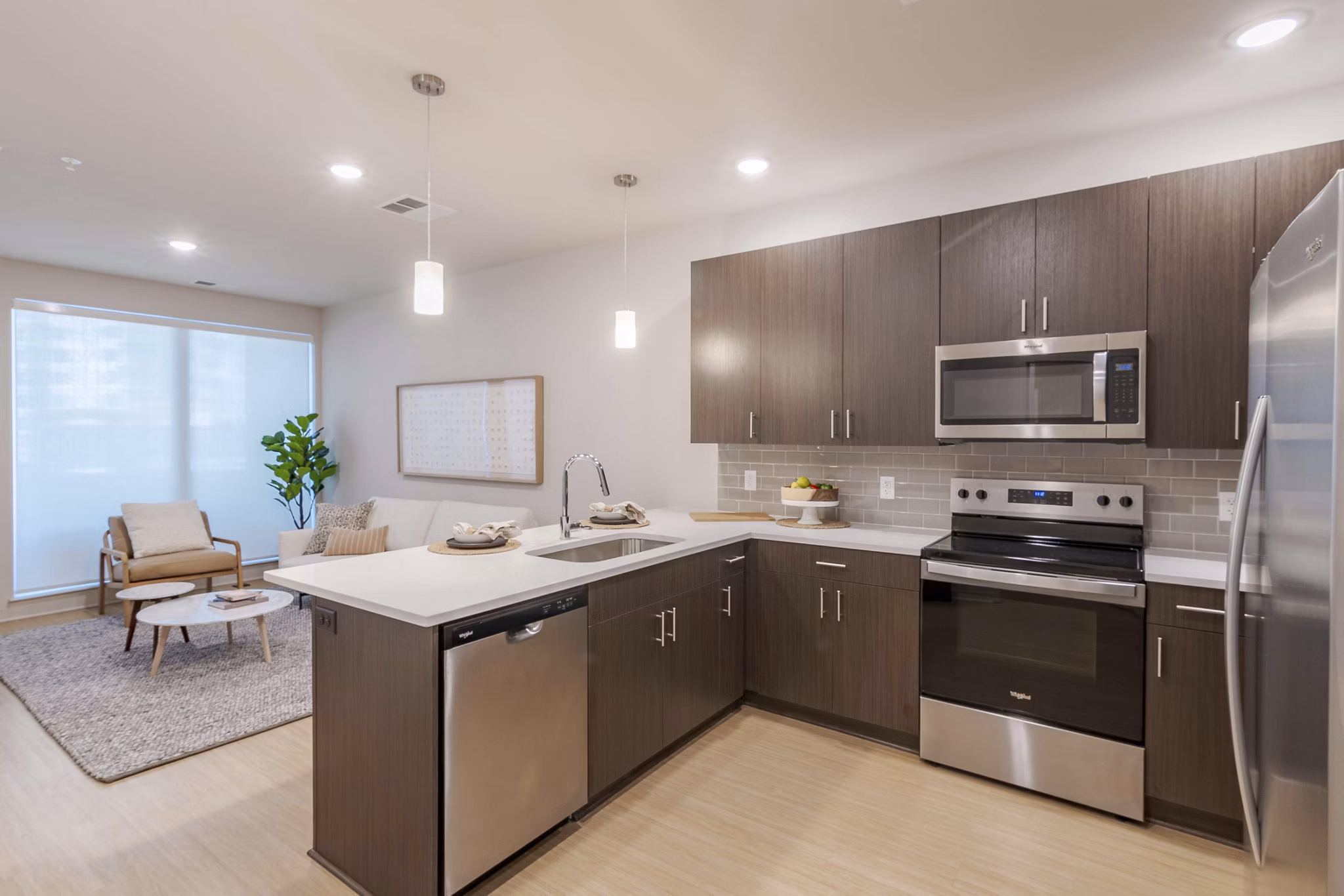 kitchen at Reflections Apartments