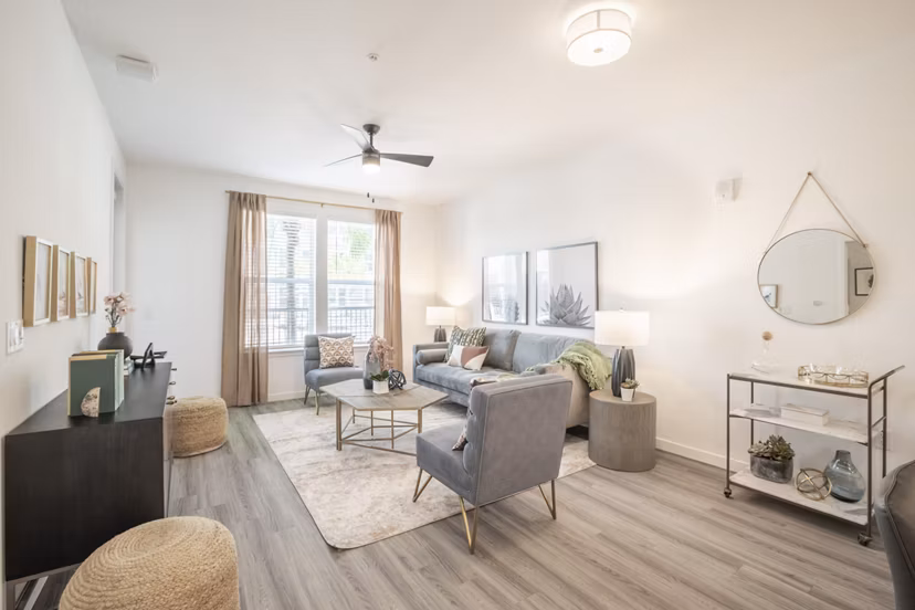 living room at Reverie Winter Park Apartments