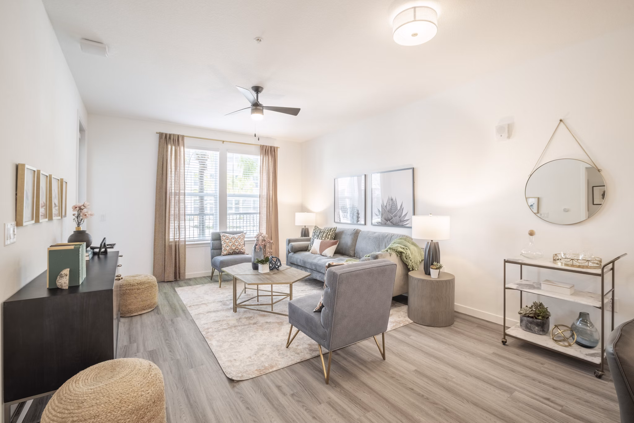 living room at Reverie Winter Park Apartments