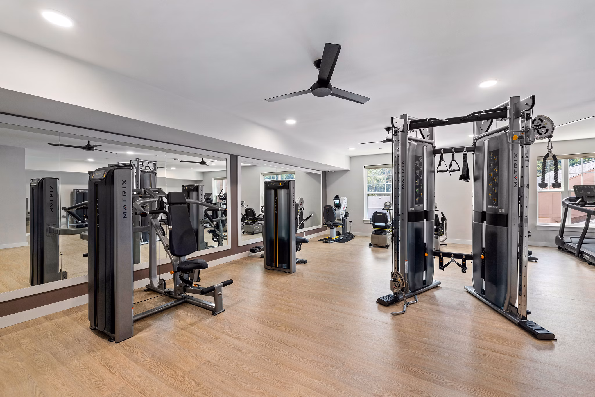 fitness center at Album Matthews Apartments 