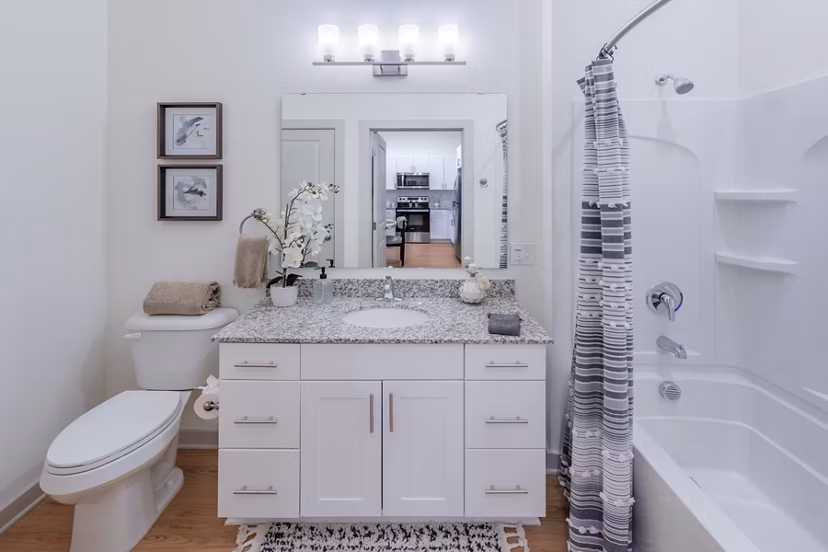 bathroom at Arden at Huntersville Apartments