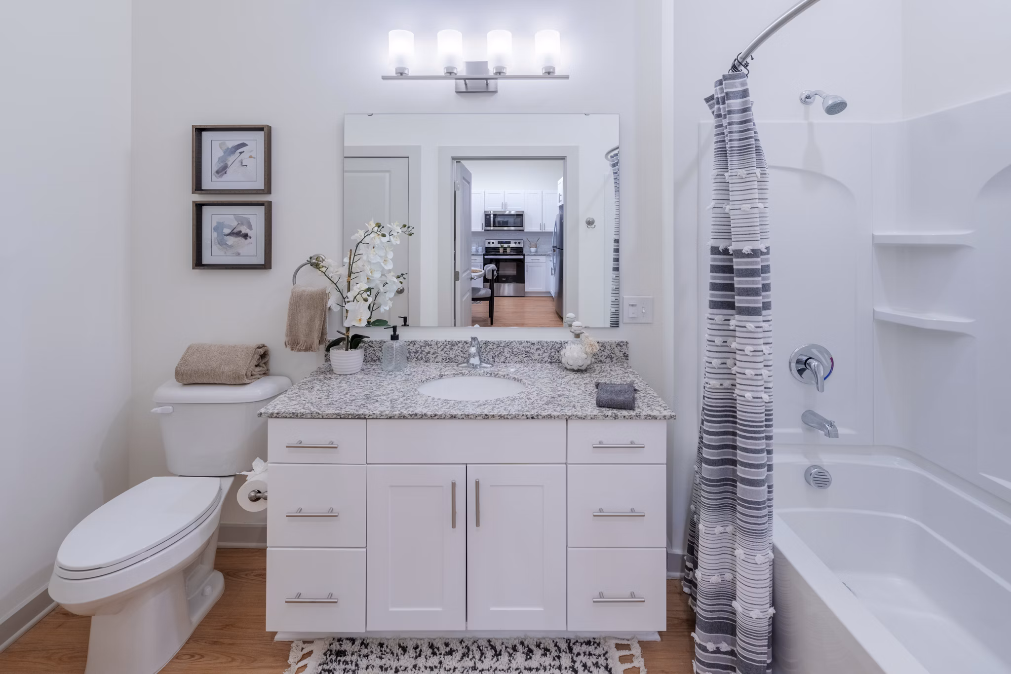 bathroom at Arden at Huntersville Apartments